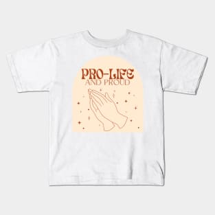 pro-life trendy neutral boho aesthetic- march for life Kids T-Shirt